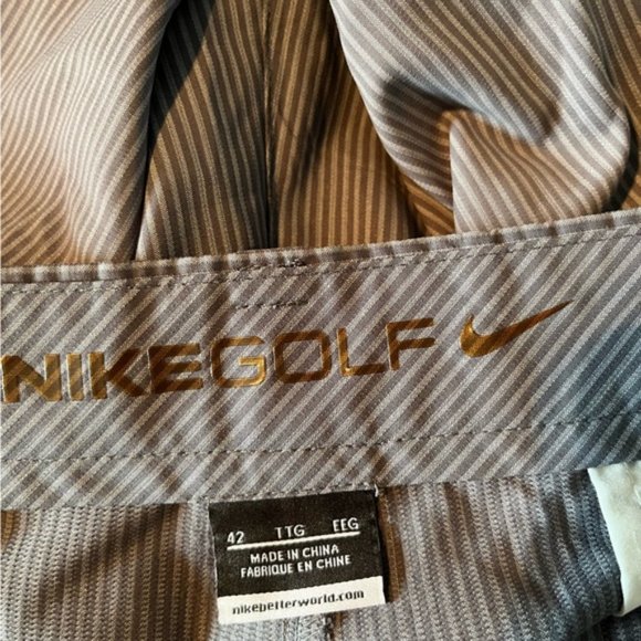 Nike Pro Golf 42 Gray Striped Golf Short 5" Inseam - Picture 3 of 3